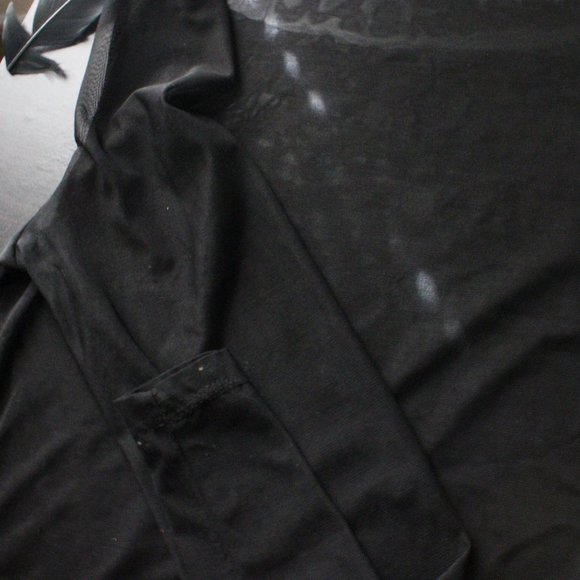 Altered Boat Neck Mesh Long Sleeve Top - Picture 2 of 5